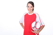 Girl soccer player