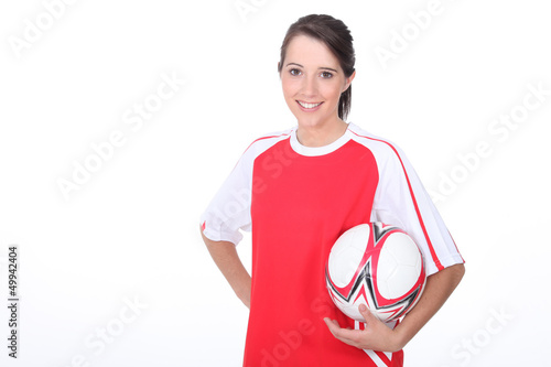 Photo: Girl soccer player Girl soccer player