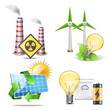 Vector icons of energy concept