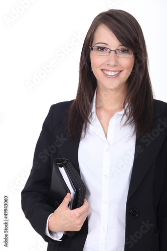 Photo: Businesswoman with agenda Businesswoman with agenda