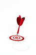 Targets row with red dart on target
