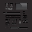 Black Web UI Elements. Vector illustration
