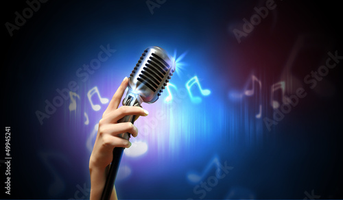 Photo: audio microphone retro style audio microphone retro style