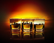 Three glasses of whiskey