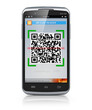 Smartphone scanning QR code