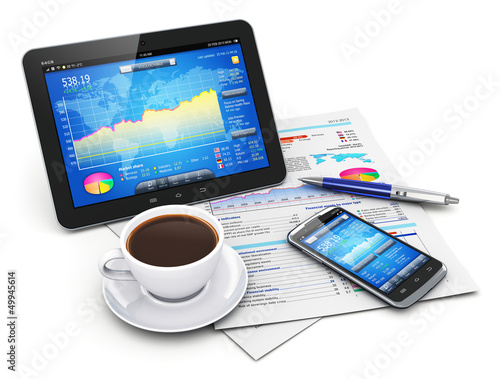 Illustration: Mobility, business and finance concept Mobility, business and finance concept