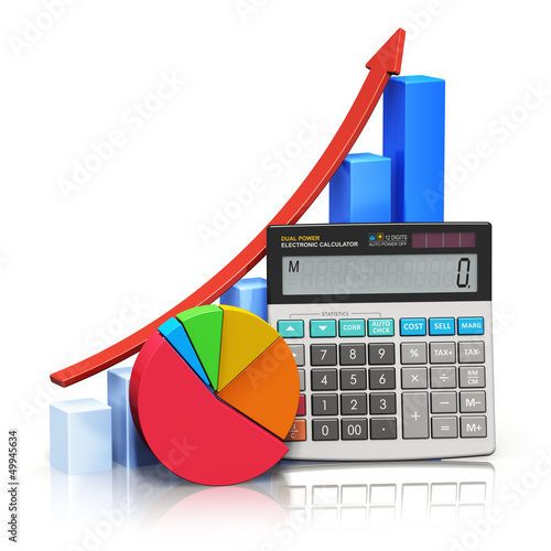 Illustration: Financial success and accounting concept Financial success and accounting concept