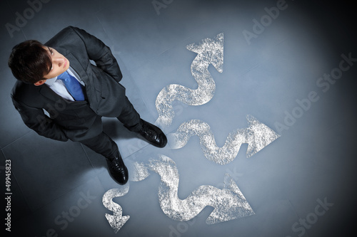 Photo: Image of businessman top view Image of businessman top view