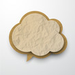 Wrinkled old paper cloud.