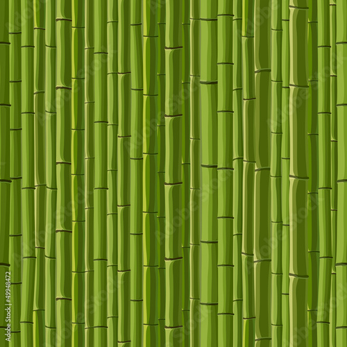 Fototapeta Seamless background of green wall bamboo.