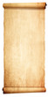 Old vintage scroll isolated on white background