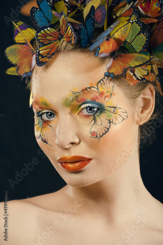 Photo: creative make up like butterfly creative make up like butterfly