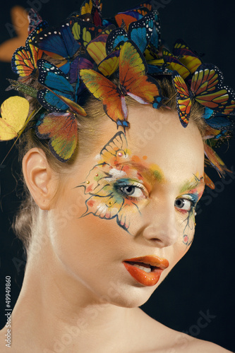 Photo: creative make up like butterfly creative make up like butterfly
