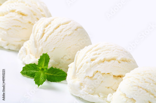 Photo: Scoops of white ice cream Scoops of white ice cream