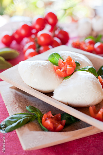 Photo: buffalo mozzarella basil and tomatoes buffalo mozzarella basil and tomatoes