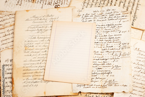 Photo: Old paper sheet Old paper sheet