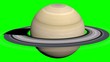 saturn planet with green screen