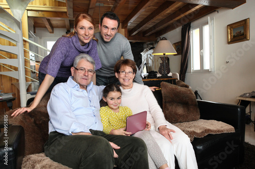 Photo: family together at home family together at home