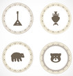 Vintage labels with icons