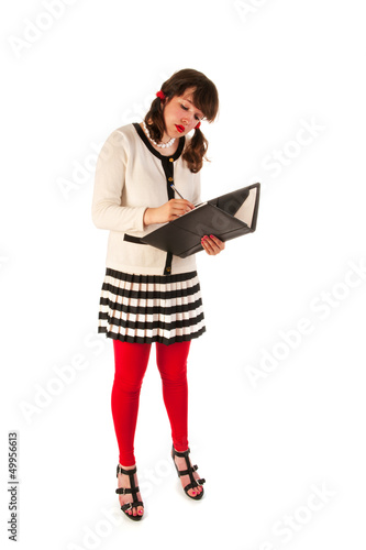 Photo: Young woman at the office Young woman at the office