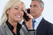 Middle-aged business partners