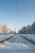 Railway in snow