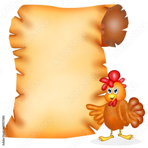 Illustration: pergamena gallina pergamena gallina