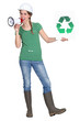 Eco-friendly tradeswoman