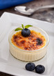 Creme Brulee With Blueberries