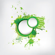 Background with colorful spots and frame for text