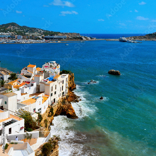 Photo: Sa Penya District in Ibiza Town, Balearic Islands, Spain Sa Penya District in Ibiza Town, Balearic Islands, Spain