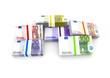 lose Geldbündel von 10€ bis 500€