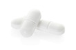 Medical pill tablet on white, clipping path included