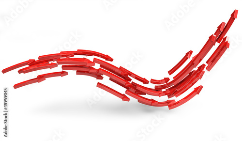 Illustration: Flying arrows - Growth concept Flying arrows - Growth concept