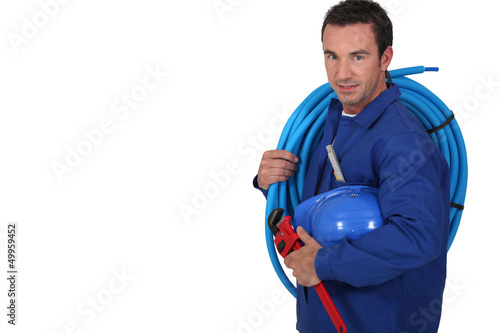 Photo: Plumber ready to work Plumber ready to work