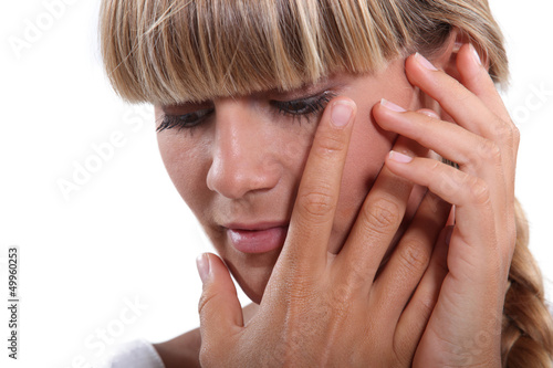 Photo: Woman looking worried Woman looking worried