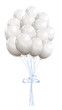 White air balloons isolated on white
