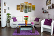 Modern lliving room interior with canvas on the wall