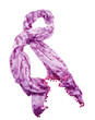 Purple tie dye neckerchief with pom poms