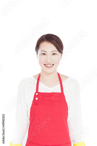 Photo: エプロンをした女性 エプロンをした女性