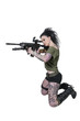 Photo: Woman with Assault Rifle Woman with Assault Rifle