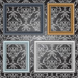 Frames on the wall. Vector illustration.