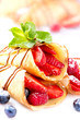 Crepes With Berries over White