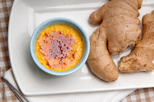 Photo: fresh ginger creme brulee dessert fresh ginger creme brulee dessert