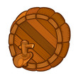 wood full face barrel with tap