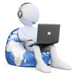 3D white people. Internet browsing