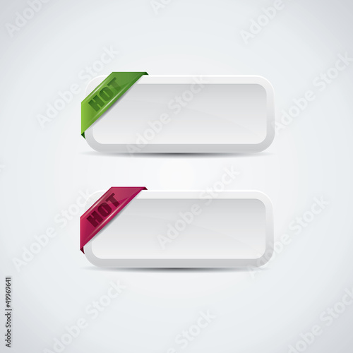 Vector: Buttons with hot labels - detailed vector design Buttons with hot labels - detailed vector design