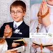 collage with the first holy communion