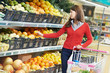 woman shopping fruits