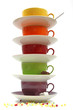 Bunte Kaffeetassen